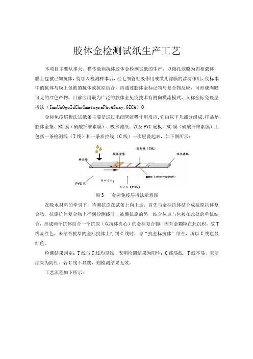 胶体金检测试纸生产工艺