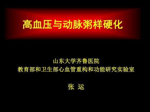 高血压与动脉粥样硬化张运