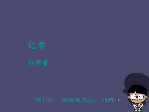 山西省2016中考化学 第1篇 考点聚焦 第17讲 燃烧与灭火、能源课件