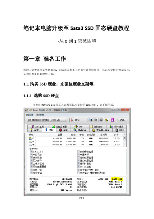 笔记本电脑升级至Sata3 SSD固态硬盘教程