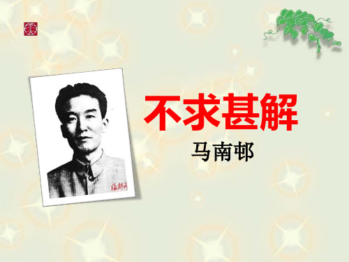 九年级语文《不求甚解》 课件及课堂练习