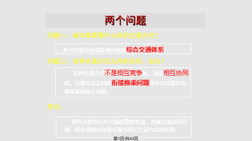 城市轨道交通与市内外其他交通的衔接问题PPT课件
