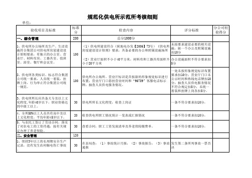 示范化规范化供电所验收标准