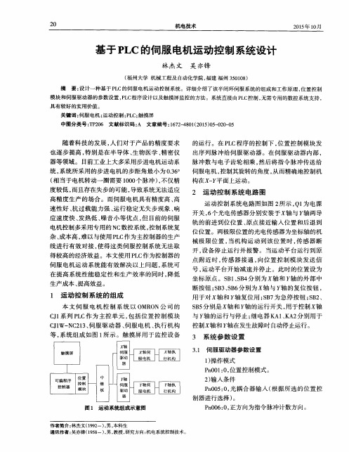 基于PLC的伺服电机运动控制系统设计