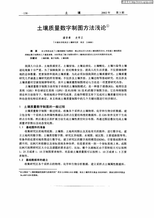 土壤质量数字制图方法浅论