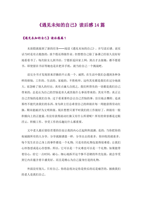 《遇见未知的自己》读后感14篇_1