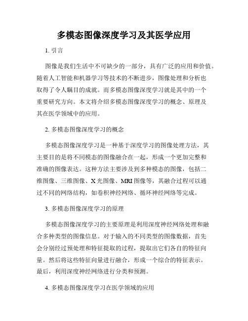 多模态图像深度学习及其医学应用