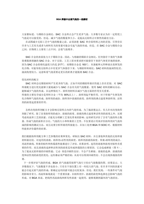 BGA焊接中出现气泡的一些解析