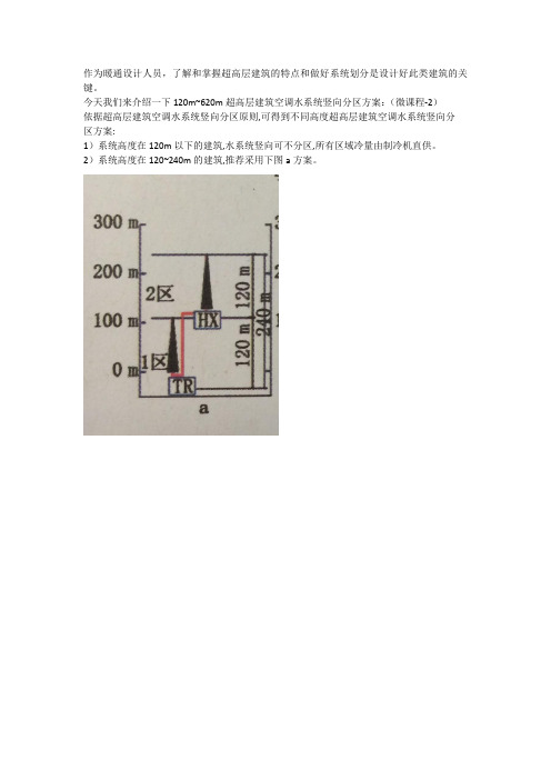 120m~620m超高层建筑空调水系统竖向分区方案