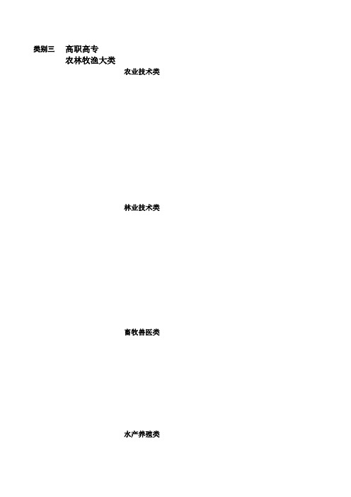 2015专业分类