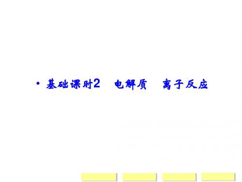 高考化学复习课件基础课时2 电解质 离子反应