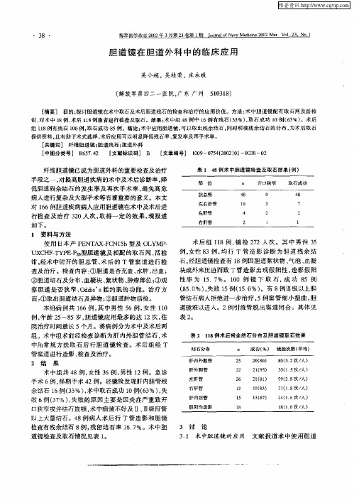 胆道镜在胆道外科中的临床应用