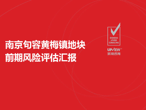 南京句容黄梅镇地块前期风险评估汇报