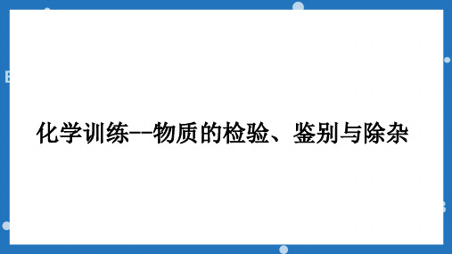 中考化学训练物质的检验鉴别与除杂