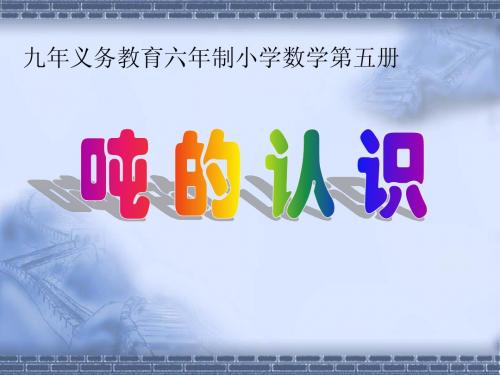 克、千克、吨_吨的认识