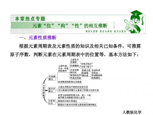 2014届高考化学总复习 热点专题 元素“位”“构”“性”的相互推断(20张PPT)