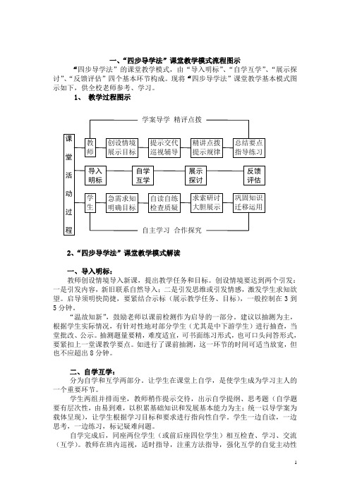 四步导学法高效课堂教学模式