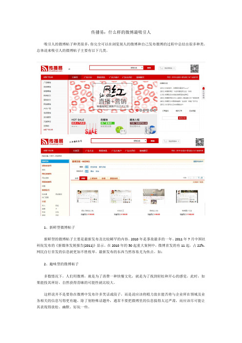 传播易：什么样的微博最吸引人传播易