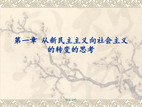 第一章 从新民主主义向社会主义的过渡