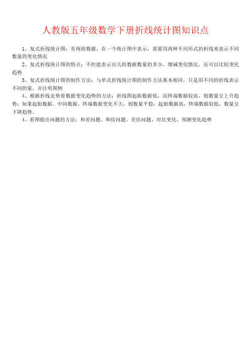 【强烈推荐】人教版五年级数学下册折线统计图知识点