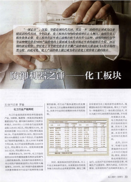 防御利器之锤——化工板块