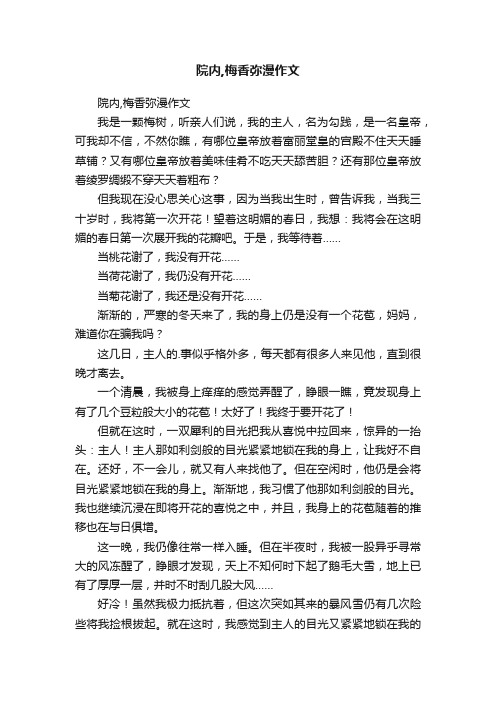 院内,梅香弥漫作文