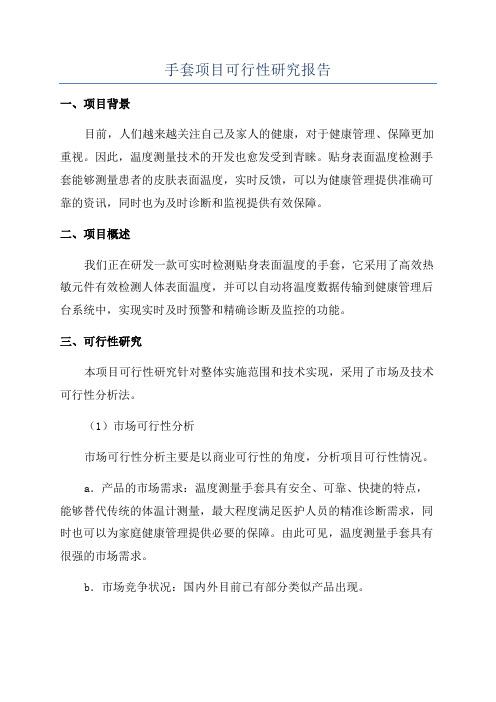 手套项目可行性研究报告