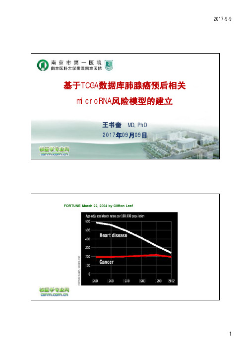 基于TCGA数据库肺腺癌预后相关microRNA风险模型的建立