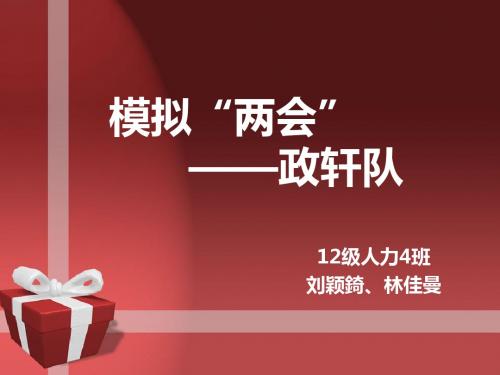 模拟两会 提案演讲 第二组