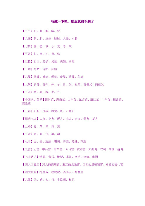 收藏一下吧-五脏六腑,古今中外