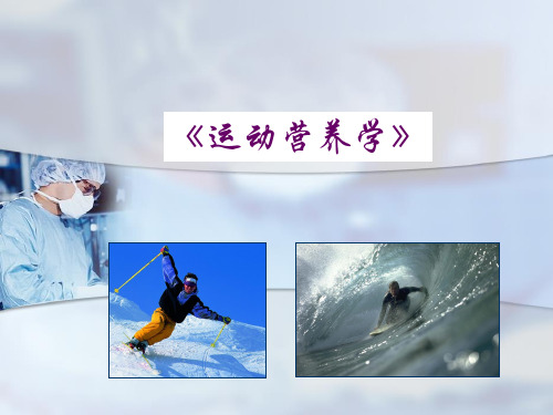 运动营养学：绪论