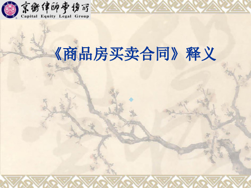 商品房买卖合同释义ppt课件