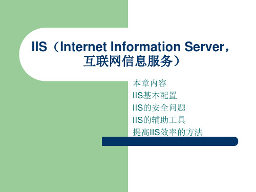 IIS(Internet Information Server,互联网信息服务).ppt