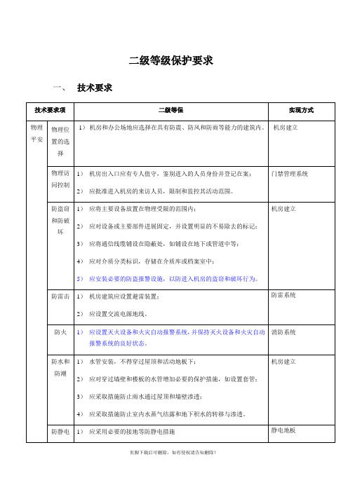 二级等保标准最新版本