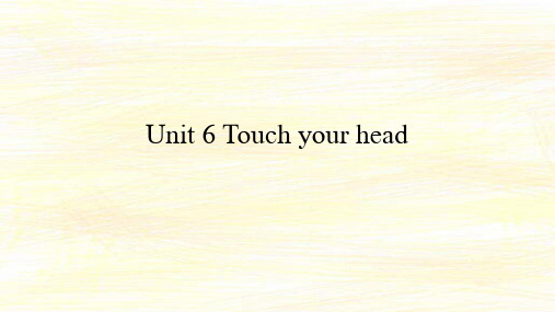 教科版(广州)英语三年级上册Unit 6 Touch your head 课件