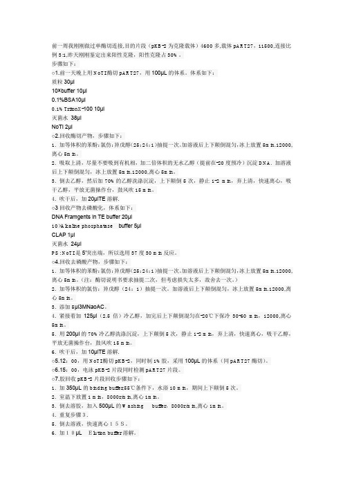 酶切及连接问题