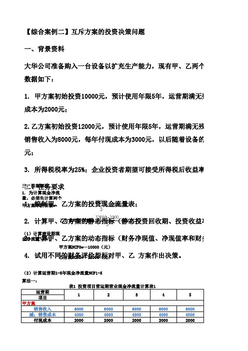 长期投资决策综合习题【优质文档含答案】