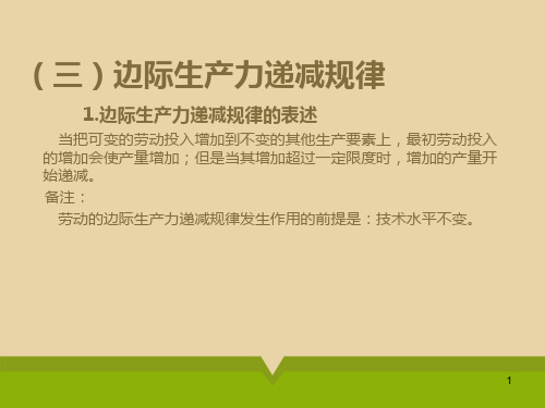 4.3.3边际生产力递减规律.