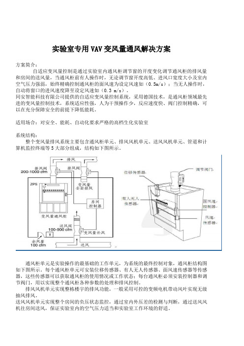 实验室专用VAV变风量通风解决方案