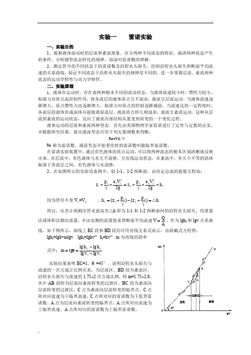 雷诺实验指导