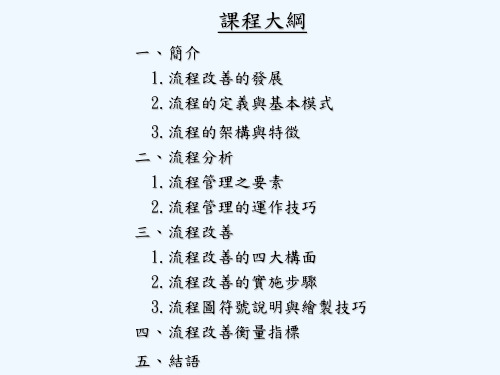 流程分析与改善 PPT