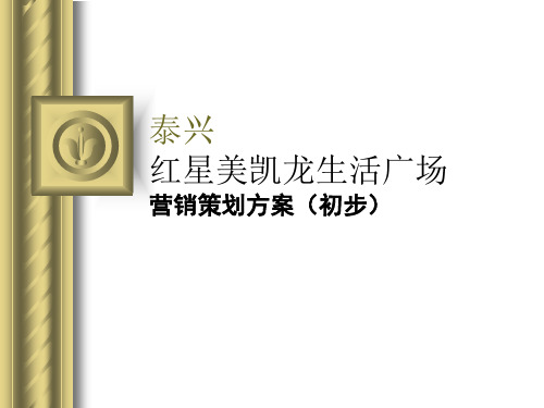 【房地产精品文档】泰兴红星美凯龙生活广场营销策划方案