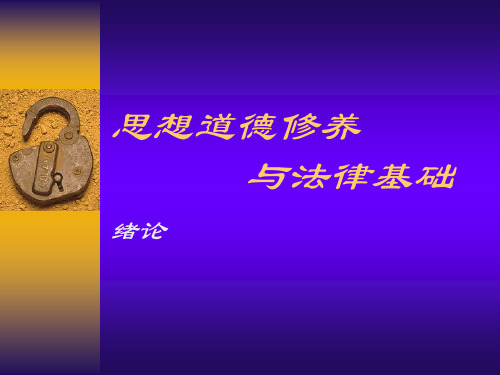 思想道德修养与法律基础全套课件(清华大学完整课件)
