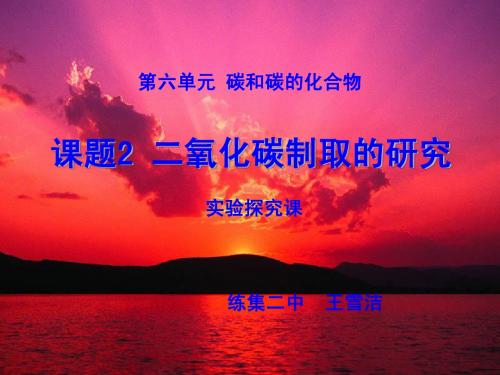 《CO2的制取》课件