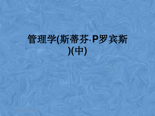 管理学(斯蒂芬·P罗宾斯)(中)