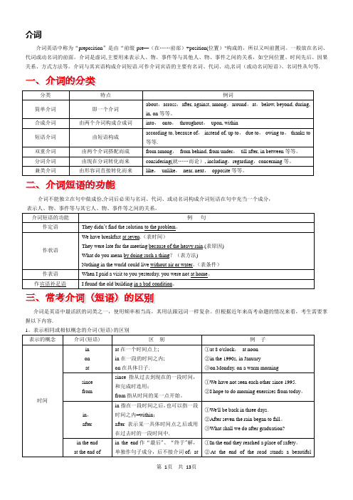 介词和介词短语