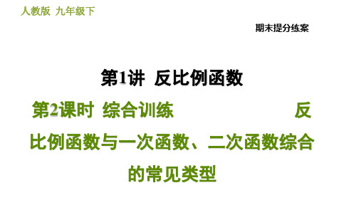 人教版九年级下册数学课件期末提分练案第讲第二课时综合训练反比例函数与一次函数、二次函数综合的常见类型