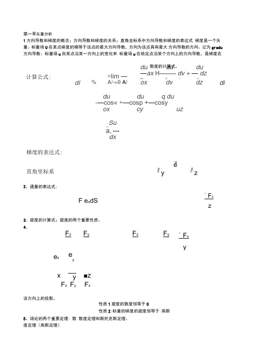 10电磁场与电磁波复习纲要要点