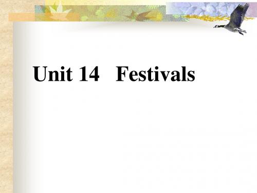 高一英语Festivals课件1