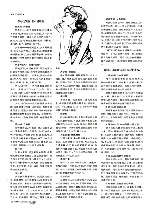 预防心脑血管的14种佳品